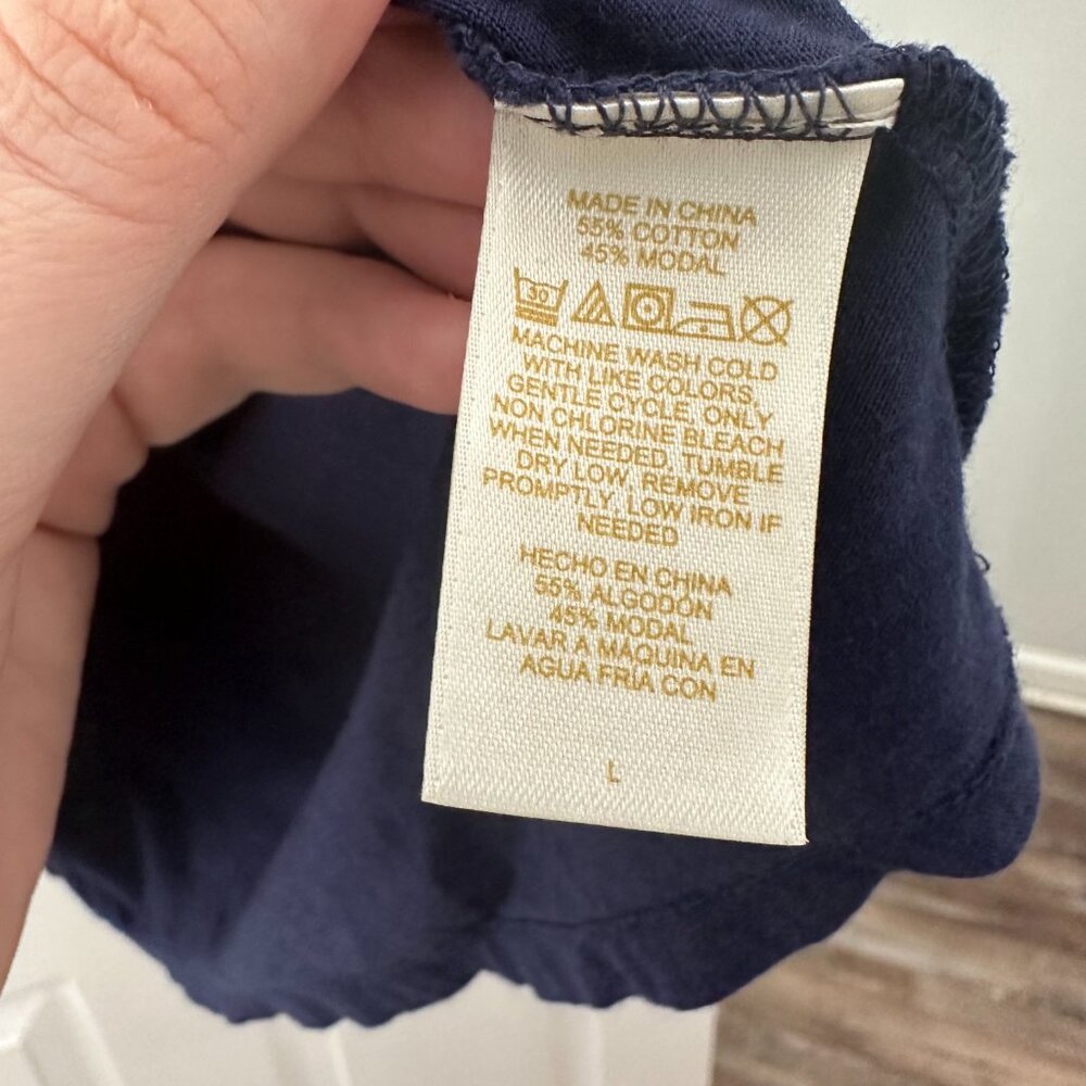 Navy Blue Kate Spade Sleep Shirt Size L - Picture 4 of 6